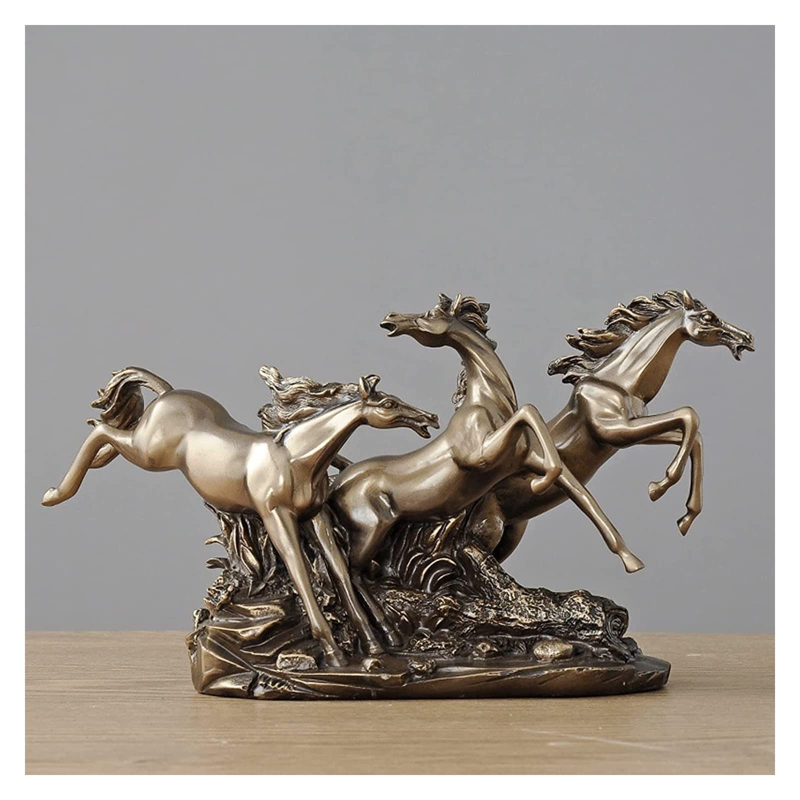 馬、ブロンド像3体セット 馬、ブロンド像3体セット